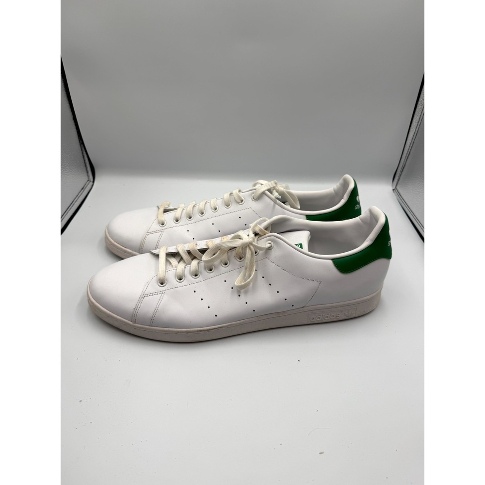 Adidas Stan Smith M20324 Mens 19 Sneaker Cloud White Green Leather Lace Up Shoes
